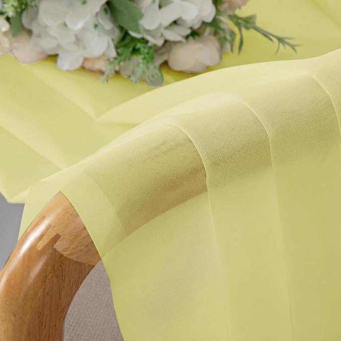 Short Sheer Curtains for Bedroom Living Room 54 Inch Length 2 Panels Set - Image 4