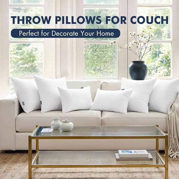 MIULEE 18x18 Throw Pillows Inserts 2 Pack, Decorative Pillows - Image 6