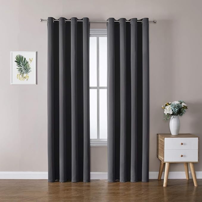 ChrisDowa Blackout Curtains for Bedroom and Living Room 80 Inches Long | 2 by ChrisDowa