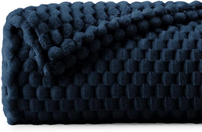 BEDELITE Navy Throw Blanket for Couch, Soft Cozy Gifts for Women, 50 * 60 | 3D - Image 2