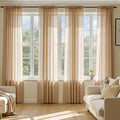 MIULEE Brown Sheer Curtains 72 Inches Long 4 Panels 42 x 72 Inches | Light by MIULEE
