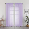 Sheer Curtains 78 inches Long for Bedroom Living Room 2 Panels Set, Rod Pocket by OWENIE