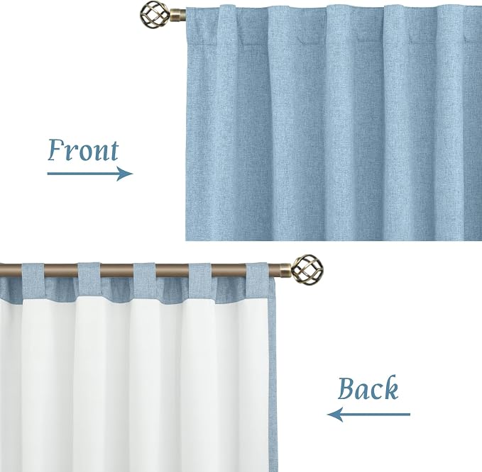 Linen Full Blackout Window Curtains - Image 7