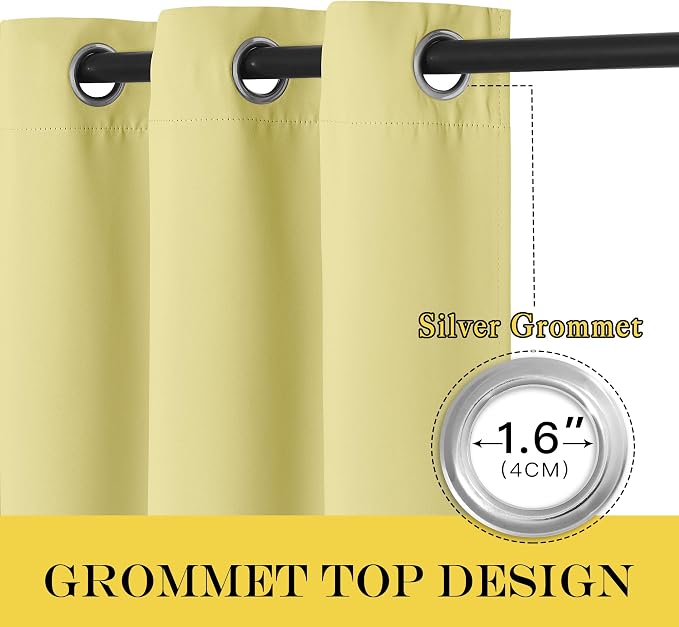NICETOWN Blackout Curtains 54 Inches Long, Thermal Insulated Room Darkening - Image 5