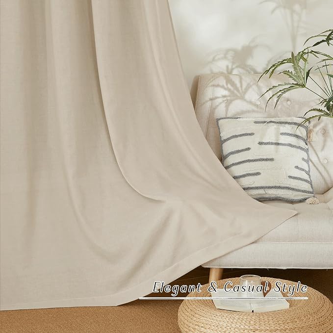 NICETOWN Flax Angora Linen Curtains - Image 3