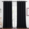 NICETOWN Black Blackout Living Room Curtain 102 inches Long, Grommet Thermal by NICETOWN
