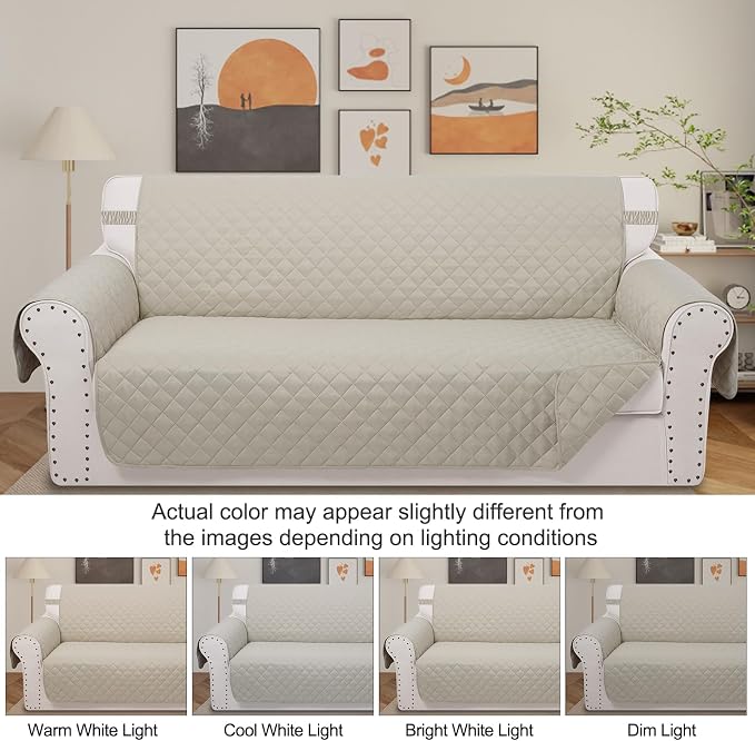Reversible 45" Small Loveseat Sofa Covers, Friendly Furniture Protector - Image 8