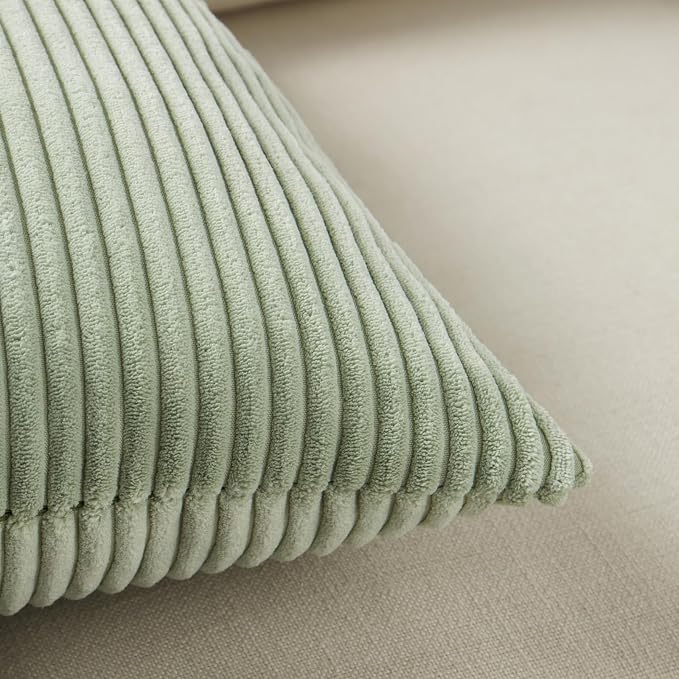 Fancy Homi 2 Packs Sage Green Samll Decorative Throw Pillow Covers 12x12 Inch - Image 5