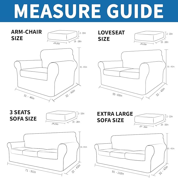 XINEAGE 2026 New 4 Pieces Couch Covers - Image 2