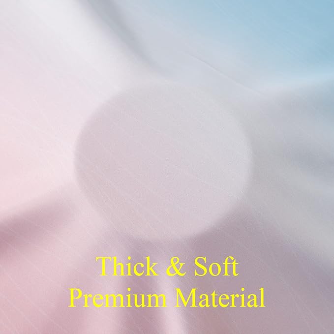 Pink and Blue Ombre Curtains for Bedroom 96 Inch Long | Room Darkening Curtains - Image 8