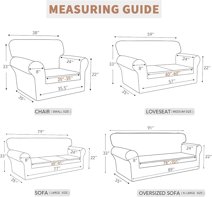 Easy-Going 100% Waterproof Couch Cover, 3 Cushion Couch Slipcover - Image 6