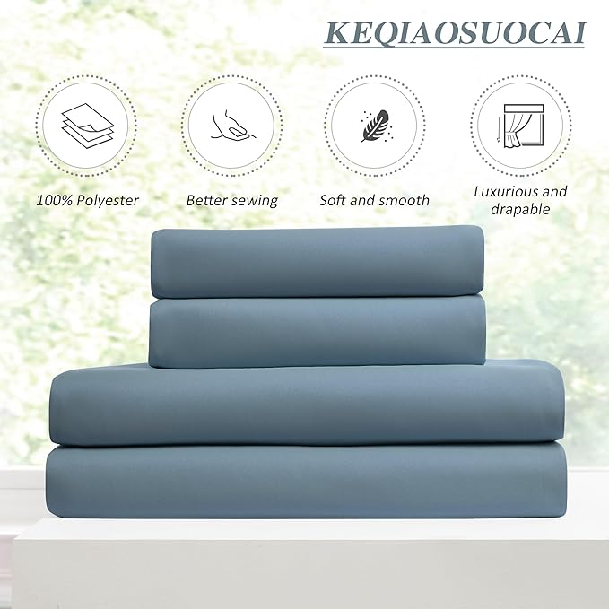 Pinch Pleated Dark Slate Steel Blue Curtains 96 Inches Long, Luxury Room - Image 4
