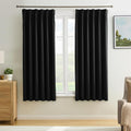Short Pinch Pleated Blackout Curtains 63 Inch Long 2 Panels by KEQIAOSUOCAI