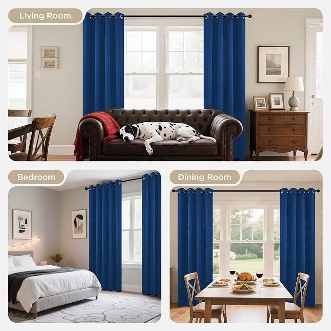 Joydeco Blackout Curtains 84 inches Long 2 Panels Set, Thermal Insulated Long - Image 8