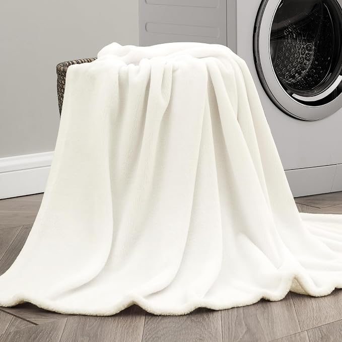 BEDELITE Fleece Blanket Soft Plush Full Bed Blanket Cream 84"x90" | Ultra Soft - Image 6