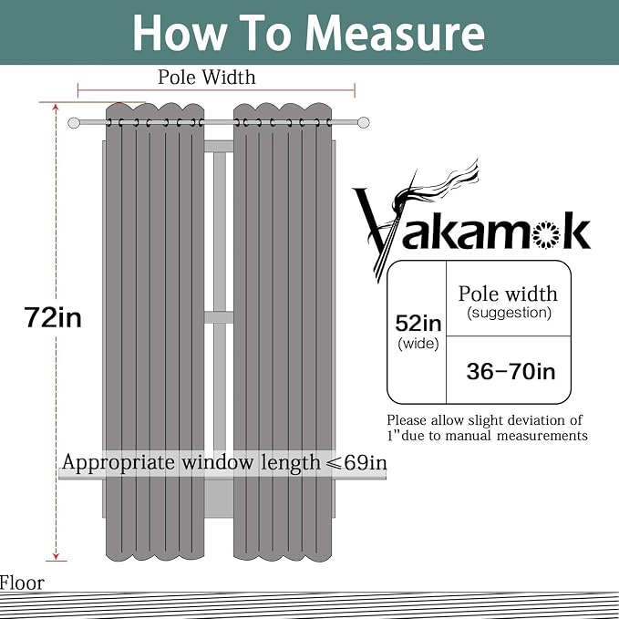 Yakamok Room Darkening Curtains 52x72 inch Length Burnt Orange-Living Room | 2 - Image 7