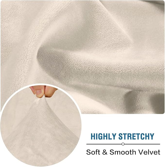 H.VERSAILTEX Velvet Stretch Sectional Couch Covers - Image 5
