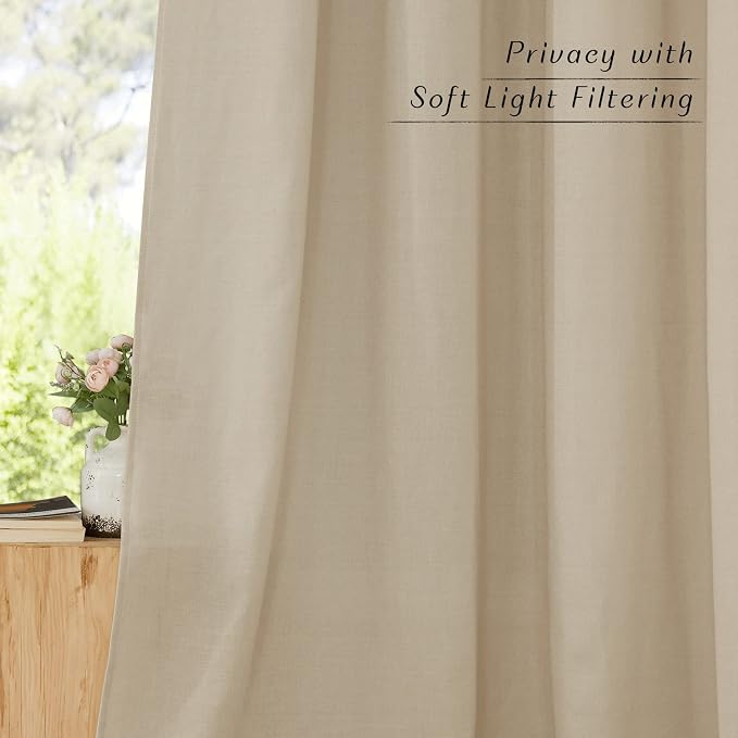 NICETOWN Flax Angora Linen Curtains - Image 5