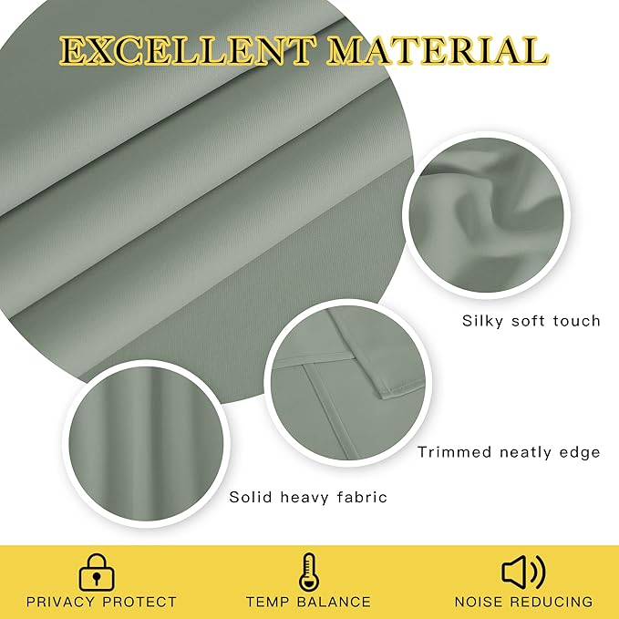 NICETOWN Sliding Door Window Treatment Blackout Patio Door Curtain Panels - Image 2