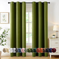 MIULEE Blackout Curtains for Bedroom 2 Panel 40"x84" Long Light Olive Green | by MIULEE