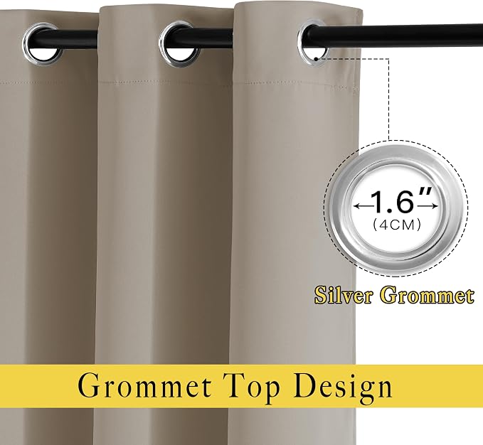 NICETOWN Doorway Curtains for Living Room 78 inches Long, Grommet Privacy Light - Image 2