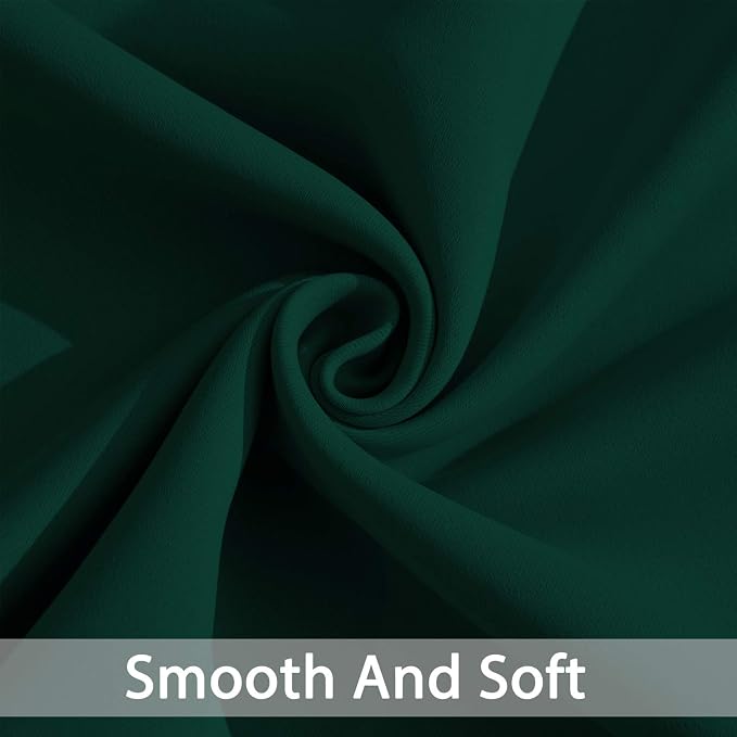 Yakamok Room Darkening Curtains 52x84 inch Length Dark Green-Living Room | 2 - Image 4