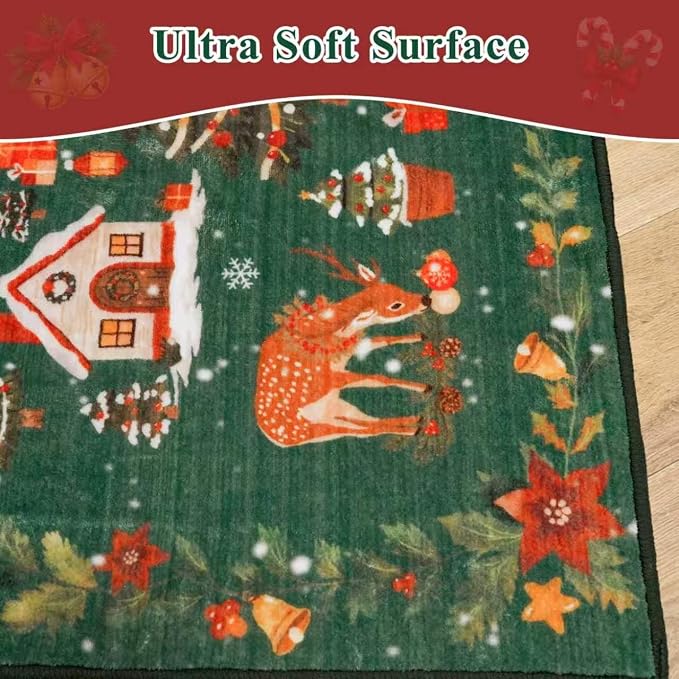Christmas 3x4 Entryway Area Rugs: Winter Soft Rug - Image 7