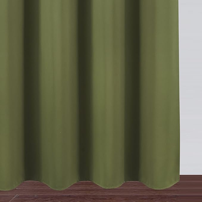 Olive Green Thermal Blackout Curtains/38 x 63 Inch/Set of 2 Panels Room - Image 9