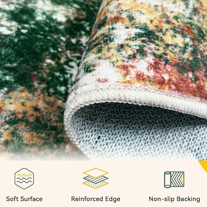 RELEANY Washable 6'x8' Abstract Area Rug - Image 4