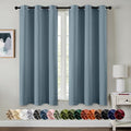 MIULEE Blackout Curtains for Bedroom 2 Panel 40 x 63 Inch Long Greyish Blue | by MIULEE