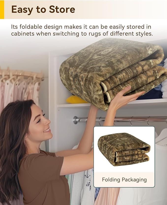 RELEANY Washable Area Rug, Square 10'x10', Water Repellent, Pet Friendly - Image 5
