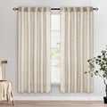 MIULEE Cream Linen Curtains 52x72 Inch 2 Panels by MIULEE