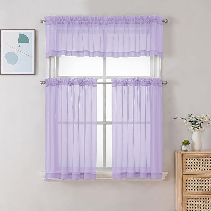 Chyhomenyc Sheer Lilac Valances - Image 2