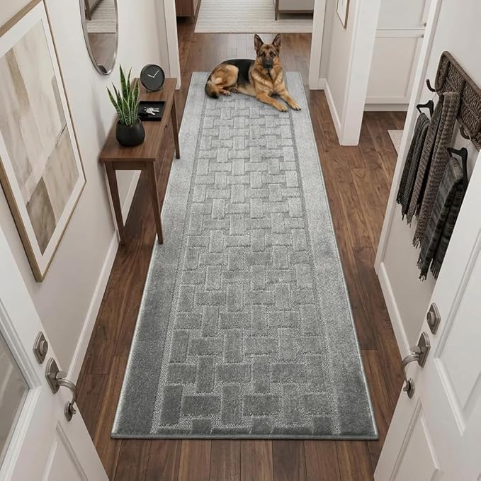 Runner Rug 16 ft, Extra Long Non-Slip Washable Rug, Rubber Backing, Rolled in - Image 4