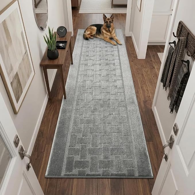 Runner Rug 26 ft, Extra Long Non-Slip Washable Rug, Rubber Backing, Rolled in - Image 4
