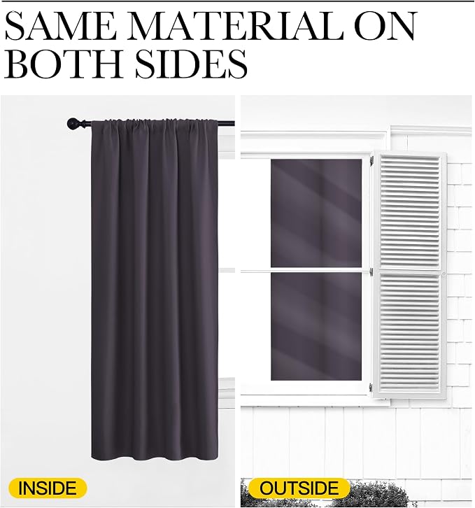NICETOWN RV Bunk Curtains, 2 Panels, W42 x L30 -Inch, Kitchen Window Curtains - Image 5