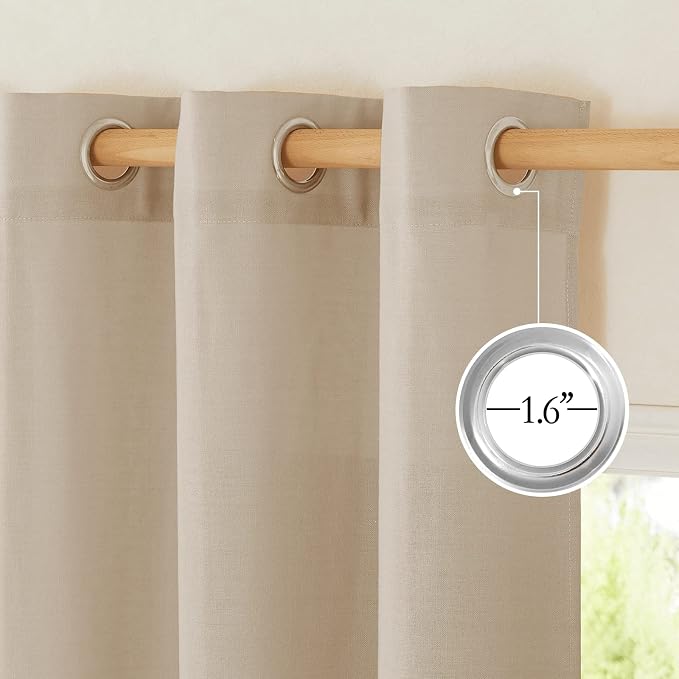 NICETOWN Linen Curtains 96 inches Long - Image 5