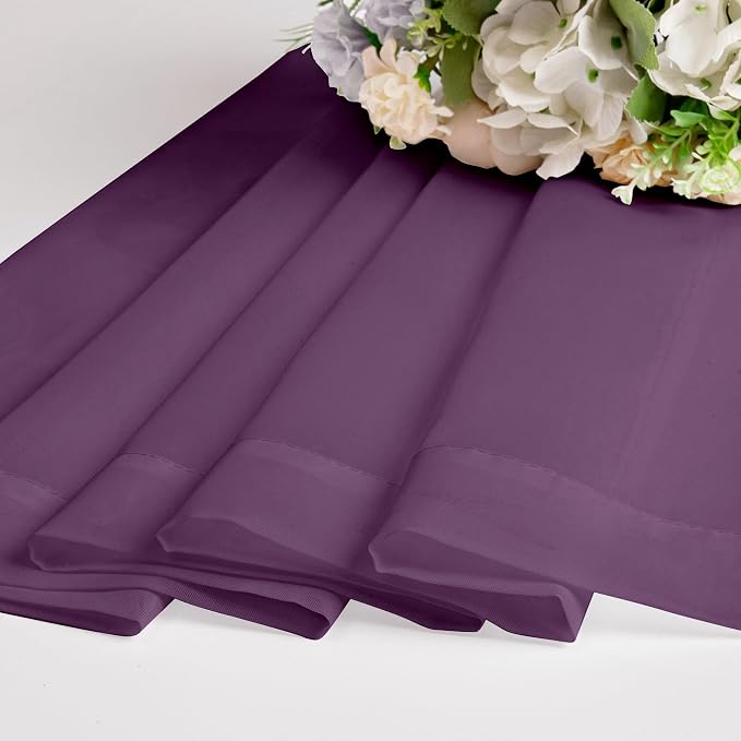 Plum Sheer Curtains, Sheer Curtains 78 Inches Long 2 Panels Set, Rod Pocket - Image 8