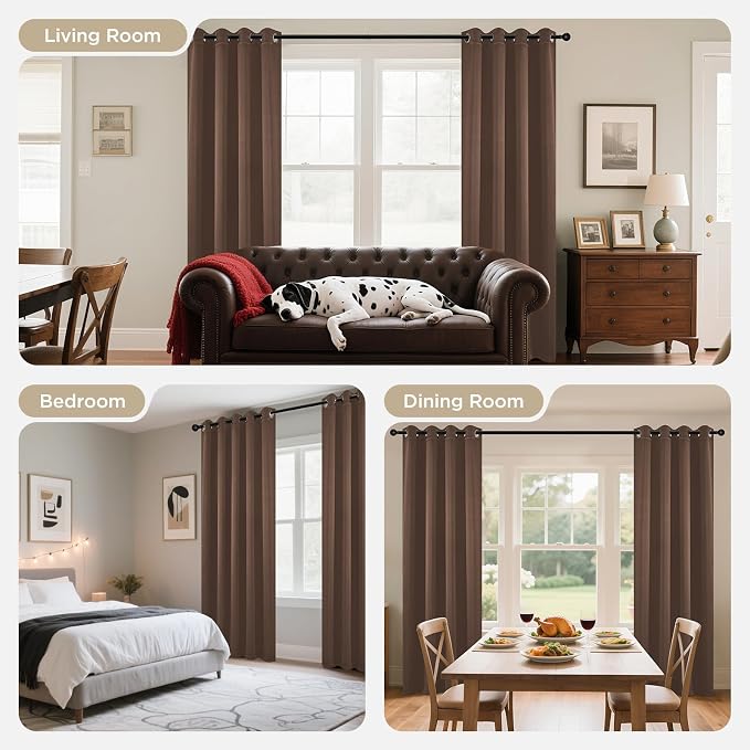 Joydeco Blackout Curtains 72 Inch Length 2 Panels Set, Thermal Insulated Long - Image 8