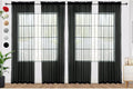SpaceDresser Black Sheer Curtains 4 Panels Rod Pocket Semi-Sheer Curtain 108 by SpaceDresser