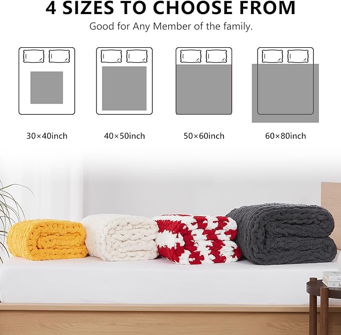 L'AGRATY Chunky Knit Throw Blanket - Image 6