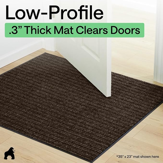 GORILLA GRIP Waterproof Traffic Guard Door Mat, Indoor and Outdoor Heavy Duty - Image 9