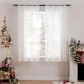 MIULEE 2 Panels Sheer Curtains for Living Room 54 X 54 Inches Ivory | Sheer by MIULEE