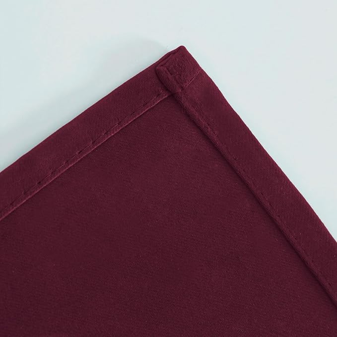 Burgundy Red Blackout Curtains 34 x 54 Inch Length/Set of 2 Curtain - Image 7