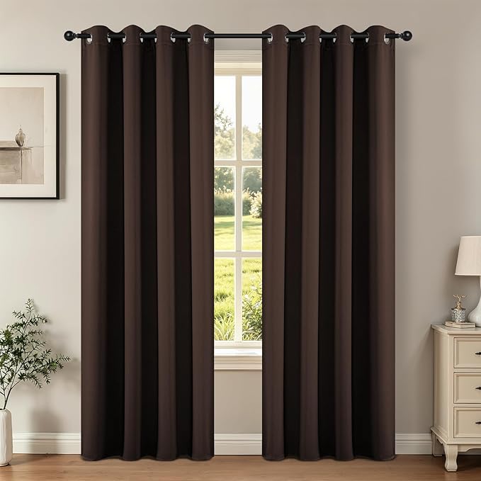 Joydeco Blackout Curtains 108 Inch Length 2 Panels Set, Thermal Insulated Long by JOYDECO