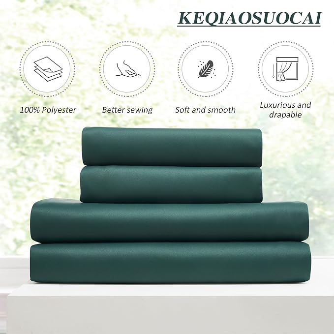 Dark Hunter Green Window Draperies 108 Inches Long 9 FT Tall, Pinch Pleat Room - Image 5
