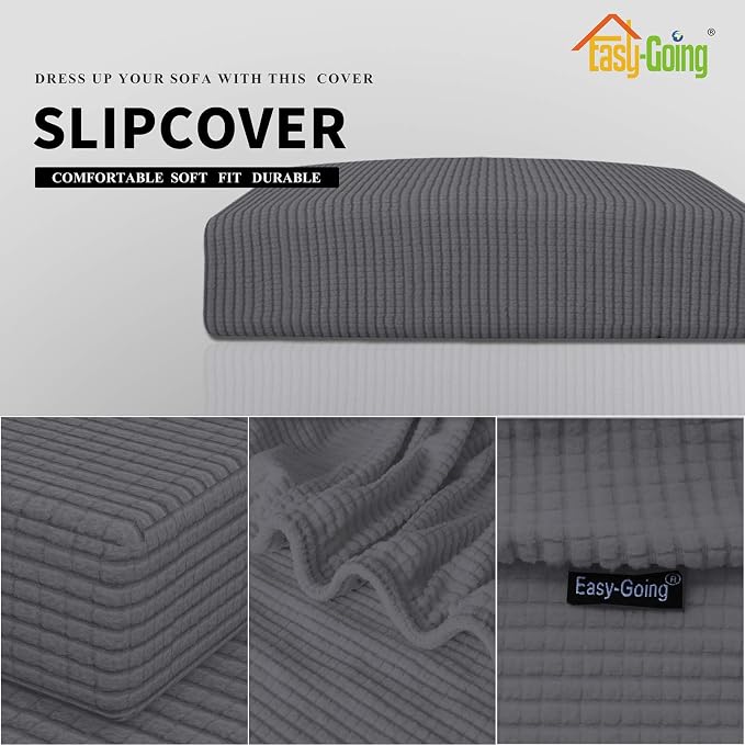 Easy-Going Stretch 1 Piece Chair Couch Cushion Cover - Image 3
