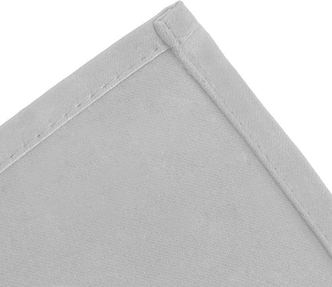 Blackout Curtains 52 x 90 Inch Long Light Grey Curtains Set of 2 Panels Room - Image 7