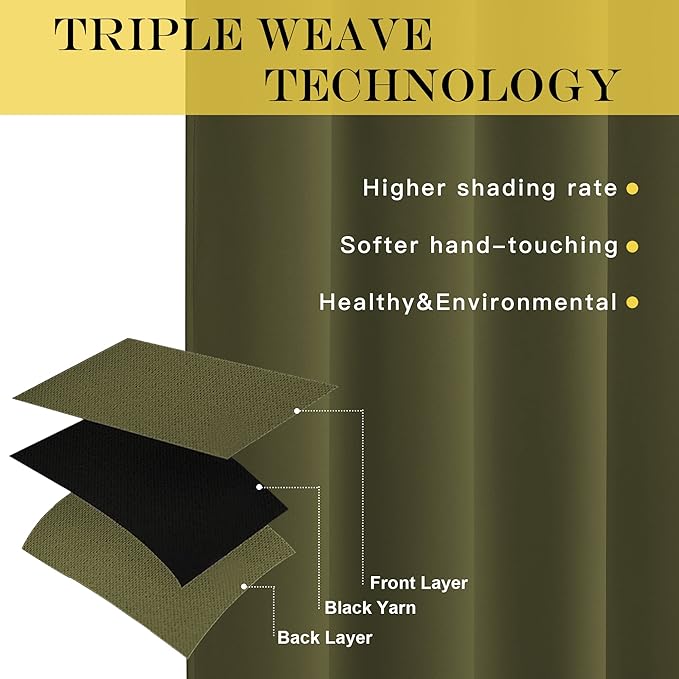 NICETOWN 66 Inch Long Blackout Curtains - Image 3
