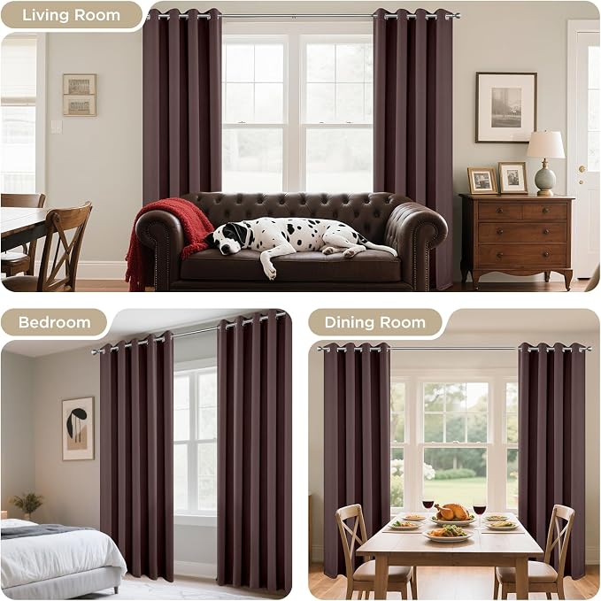 Joydeco Blackout Curtains 108 Inch Length 2 Panels Set, Thermal Insulated Long - Image 6